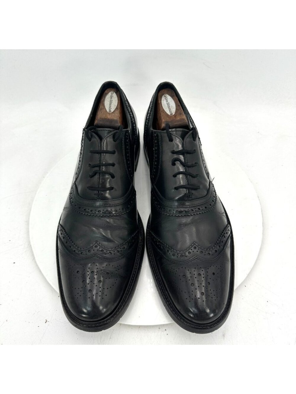 Dolce & Gabbana Men Size 10.5 Black Leather Wingtip Lace Up Oxford Dress Shoes